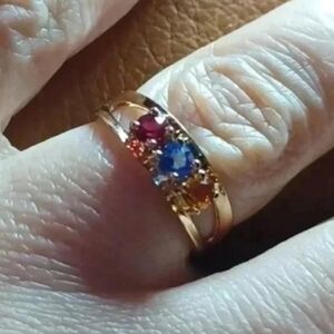 Gold-plated Mother's ring. yellow